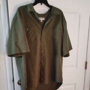 Orvis Men's Olive Button Down Shirt